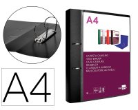 Carpeta liderpapel canguro 2 anillas 40 mm mixtas polipropileno din a4 negro opaco