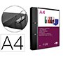 Carpeta liderpapel canguro 2 anillas 40 mm mixtas polipropileno din a4 negro opaco