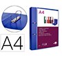 Carpeta liderpapel canguro 2 anillas 40 mm mixtas polipropileno din a4 azul translucido