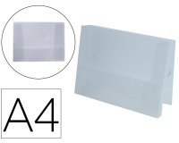 Carpeta liderpapel portadocumentos polipropileno dina4 transparente translucido lomo 50 mm