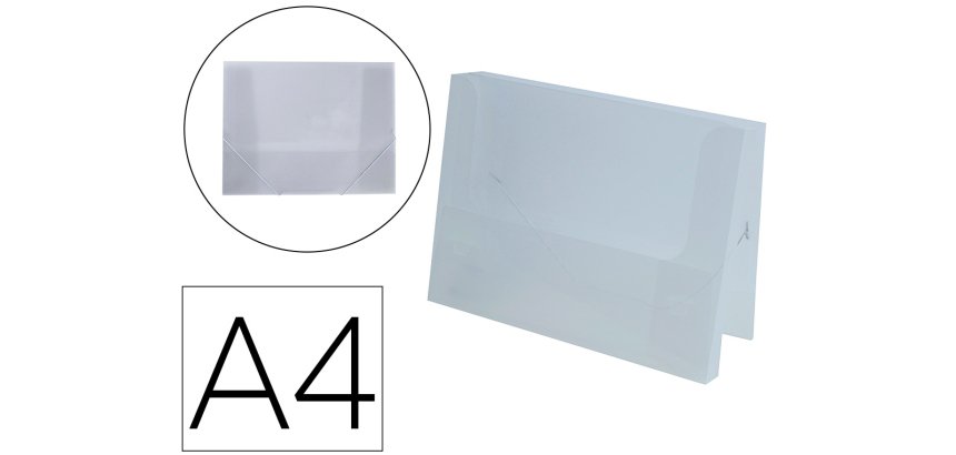Carpeta liderpapel portadocumentos polipropileno dina4 transparente translucido lomo 50 mm
