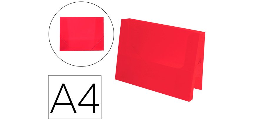 Carpeta liderpapel portadocumentos polipropileno dina4 rojo translucido lomo 50 mm