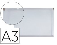 Carpeta dossier liderpapel a3 cierre de cremallera transparente