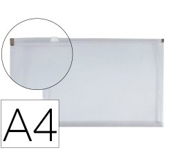 Carpeta dossier liderpapel a4 cierre de cremallera transparente