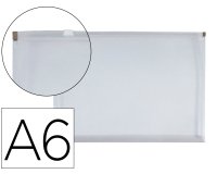 Carpeta dossier liderpapel a6 cierre de cremallera transparente