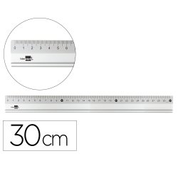 Regla liderpapel metalica aluminio 30 cm