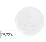 Tapa de plastico biodegradable para vaso de 195/220 cc paquete de 100 unidades
