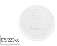 Tapa de plastico biodegradable para vaso de 195/220 cc paquete de 100 unidades