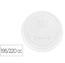 Tapa de plastico biodegradable para vaso de 195/220 cc paquete de 100 unidades