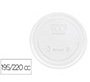 Tapa de plastico biodegradable para vaso de 195/220 cc paquete de 100 unidades