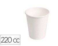 Vaso termico de carton blanco 220 cc paquete de 50 unidades