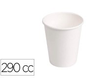 Vaso termico de carton blanco 290 cc paquete de 50 unidades