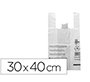 Bolsa camiseta reciclada 70% blanca 50 mc 30x40 cm apta legislacion de bolsas 2021