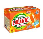 Pastilla lavavajillas lagarto todo en uno abrillanta desincrusta y protege sin prelavado caja de 40 unidades