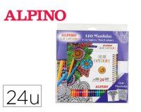 Set de dibujo alpino color experience 24 lapices de colores y libro de 120 mandalas