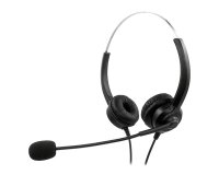 Auricular mediarange biaural diadema con microfono cable 2 mt