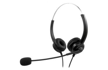 Auricular mediarange biaural diadema con microfono cable 2 m