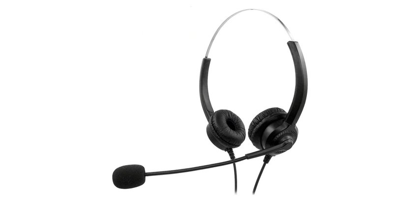 Auricular mediarange biaural diadema con microfono cable 2 m