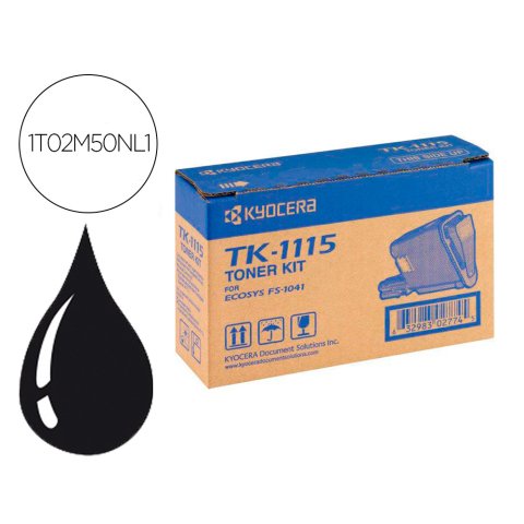 Kyocera TK-1115 / 1T02M50NL0 Tóner original negro de capacidad estándar (1600 páginas)
