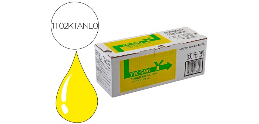 Tóner Kyocera TK-580Y Original Amarillo