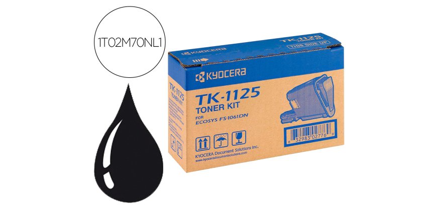 Kyocera TK-1125 / 1T02M70NL0 Tóner original negro de capacidad estándar (2100 páginas)