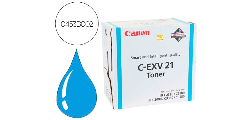 Canon C-EXV 21 / 0453B002 Tóner original cian de alta capacidad (14000 páginas)