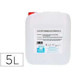 Gel hidroalcohólico higienizante de manos con alcohol y glicerina. ph neutrogarrafa de 5 litros