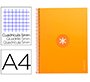 Cuaderno espiral a4 micro antartik tapa forrada 80h 90 gr cuadro 5mm 1 banda 4 taladros mostaza