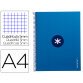 Cuaderno espiral a4 micro antartik tapa forrada 80h 90 gr cuadro 5mm 1 banda 4 taladros azul oscuro