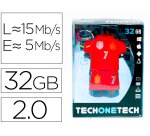Memoria usb tech on tech seleccion futbol españa mundial brasil 32 gb