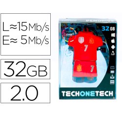 Memoria usb tech on tech seleccion futbol españa mundial brasil 32 gb
