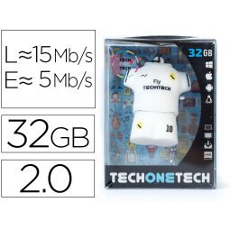 Memoria usb tech on tech equipacion fútbol merengue 32 gb