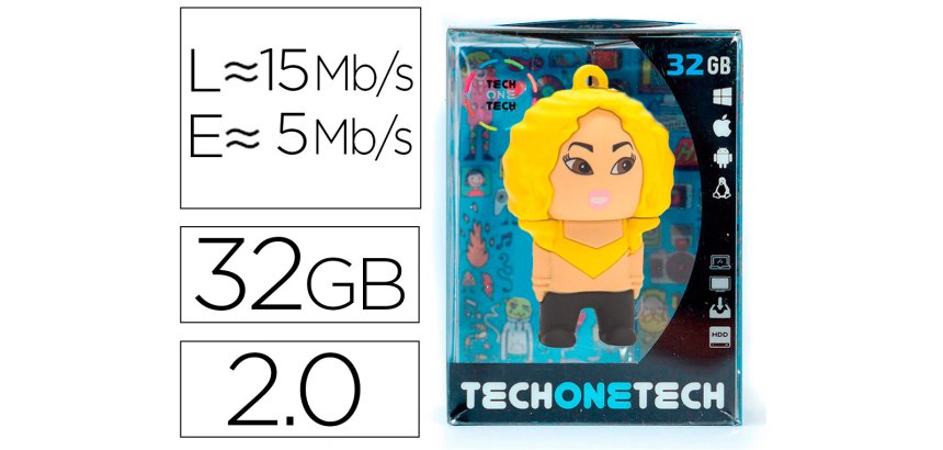 Memoria usb tech on tech Shaskira 32 gb