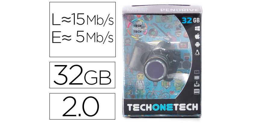 Memoria usb tech on tech camara fotos the perfect one 32 gb