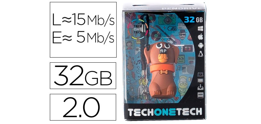 Memoria usb tech on tech dubby du el perro 32 gb