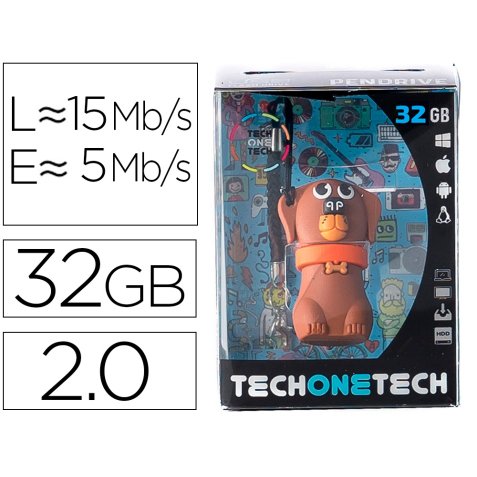 Memoria usb tech on tech dubby du el perro 32 gb