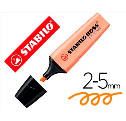 Rotulador stabilo boss fluorescente 70 pastel naranja palido