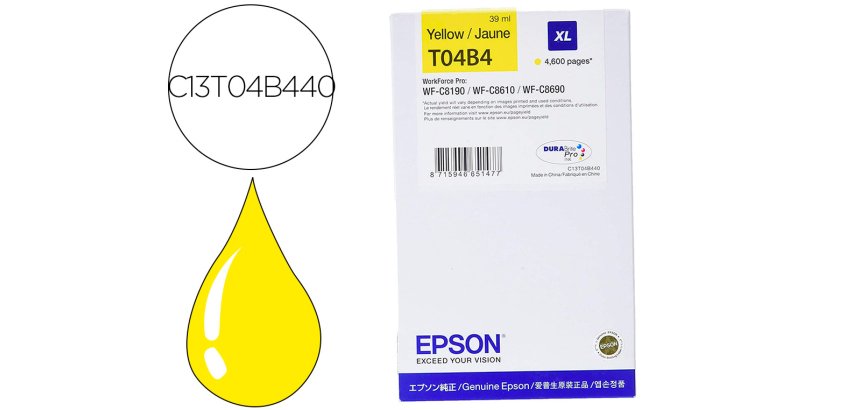 Ink-jet epson wf-c81xx / wf-c86xx xl amarillo