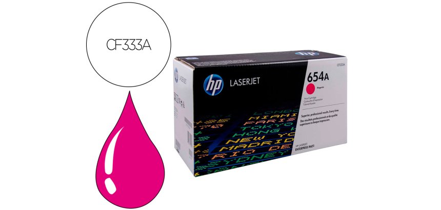 HP 654A / CF333A Tóner original magenta de alta capacidad (15000 páginas)