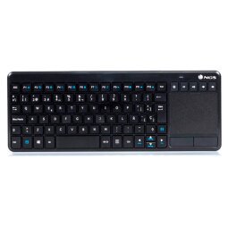 Teclado ngs warrior inalámbrico touch pad con teclas multimedia de 2,4 ghz color negro