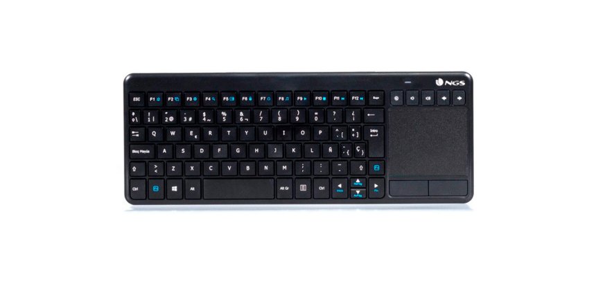 Teclado ngs warrior inalámbrico touch pad con teclas multimedia de 2,4 ghz color negro