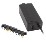 Cargador de corriente ngs automatic 45w con 8 adaptadores y salida usb 2a