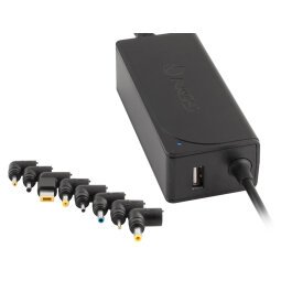 Adaptador de corriente ngs automatic 90w con 9 adaptadores y salida usb 2a