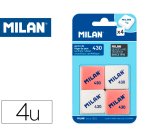 Goma de borrar MILAN 430 - blister de 4 unidades