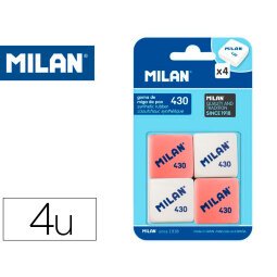 Goma de borrar MILAN 430 - blister de 4 unidades