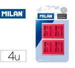 Goma de borrar milan nata 624 blister de 4 unidades