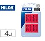 Goma de borrar milan nata 624 blister de 4 unidades