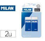 Goma de borrar milan 4020 miga de pan blister de 2 unidades