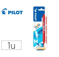 Boligrafo pilot frixion clicker borrable 0,7 mm punta media rojo en blister