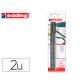 Rotulador edding punta fibra 1200 negro n.1 punta redonda 0.5 mm blister de 2 unidades